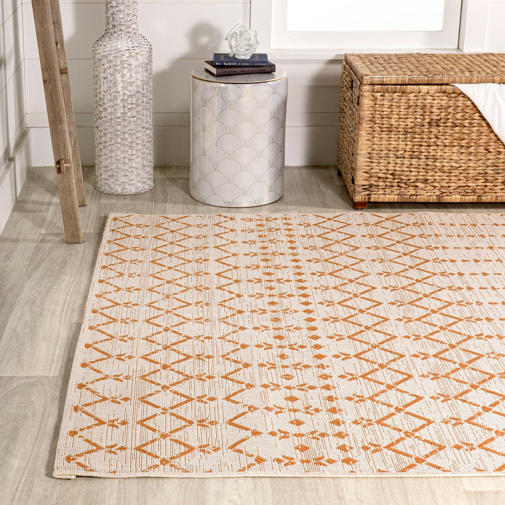 Dean Moroccan Geometric Textured Weave Indoor/outdoor Rug