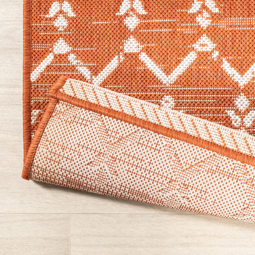 Dean Moroccan Geometric Textured Weave Indoor/outdoor Rug