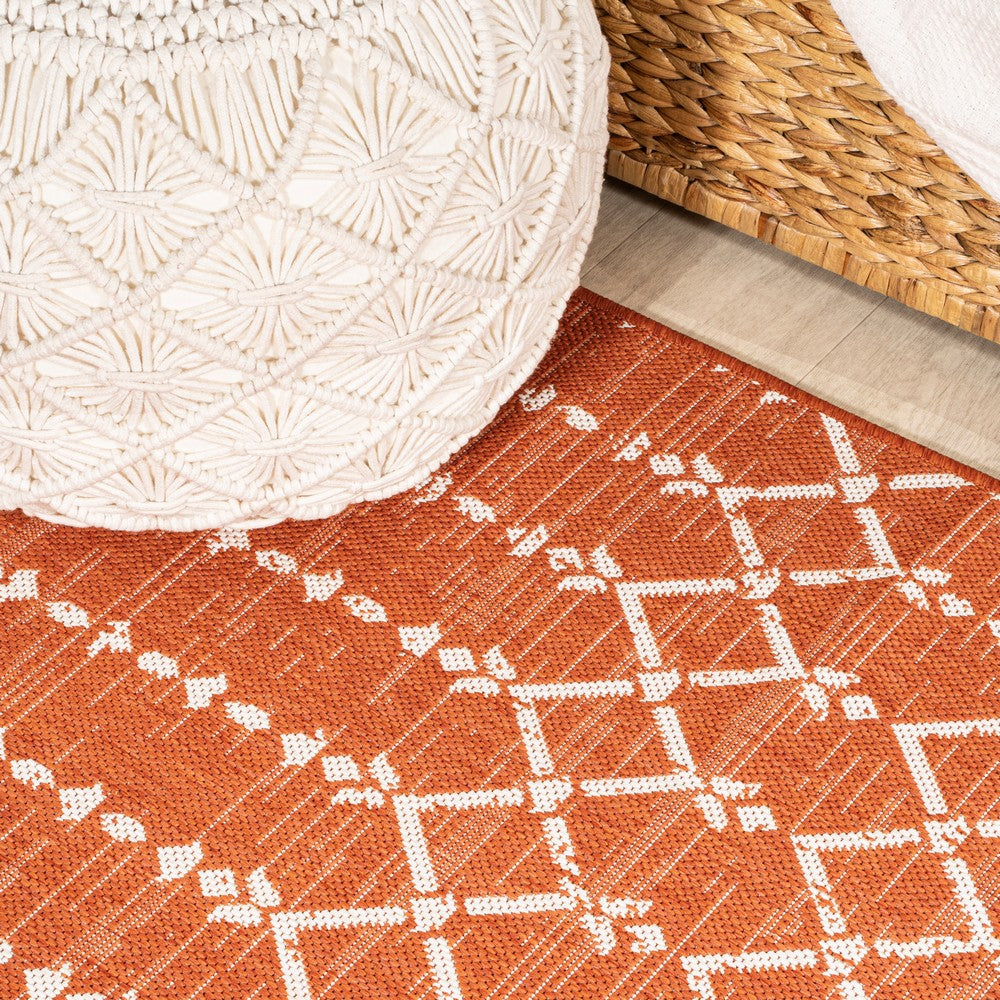Dean Moroccan Geometric Textured Weave Indoor/outdoor Rug