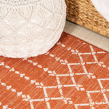 Dean Moroccan Geometric Textured Weave Indoor/outdoor Rug