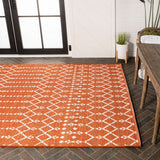 Dean Moroccan Geometric Textured Weave Indoor/outdoor Rug