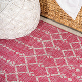 Dean Moroccan Geometric Textured Weave Indoor/outdoor Rug