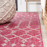 Dean Moroccan Geometric Textured Weave Indoor/outdoor Rug