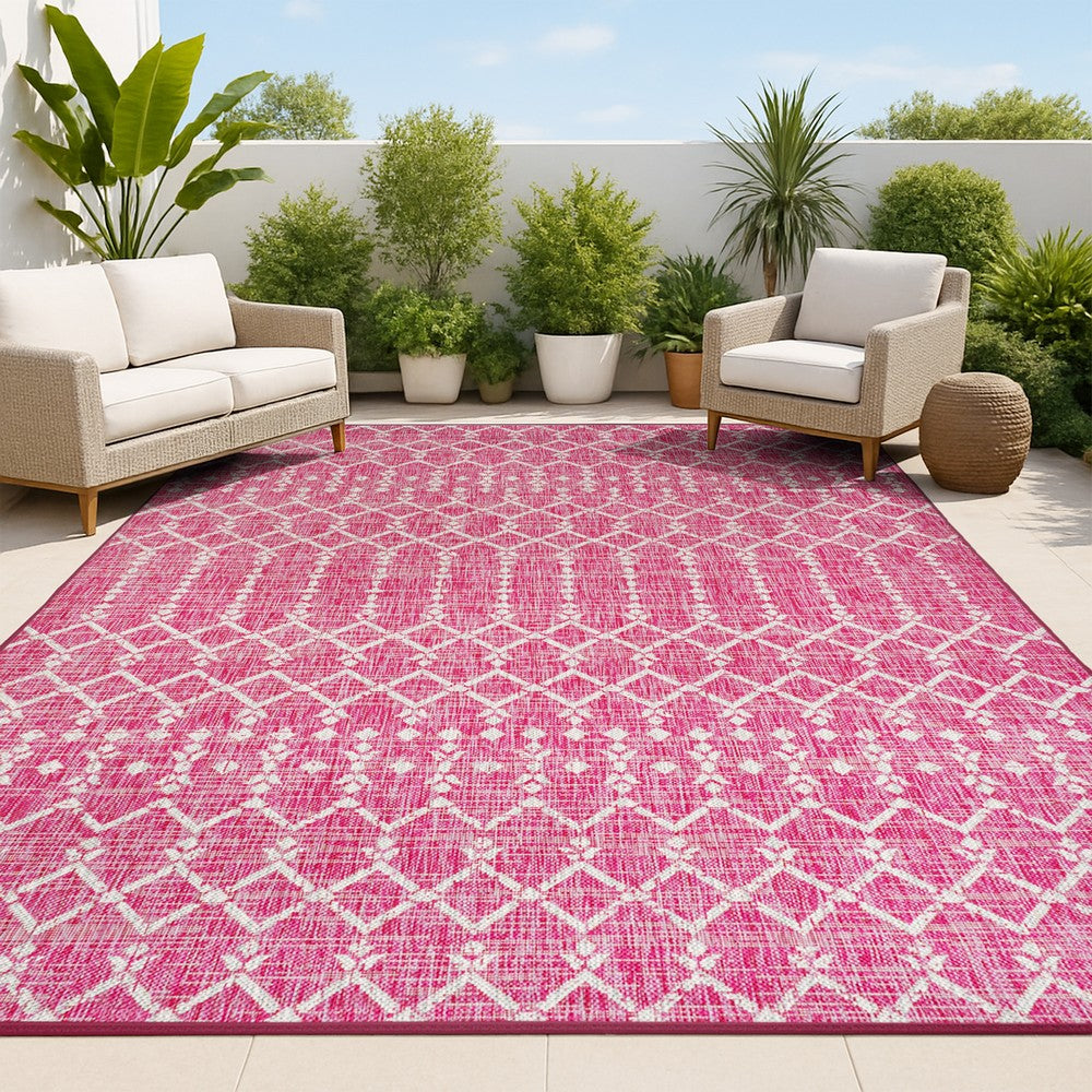 Dean Moroccan Geometric Textured Weave Indoor/outdoor Rug