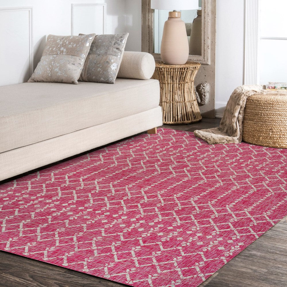 Dean Moroccan Geometric Textured Weave Indoor/outdoor Rug