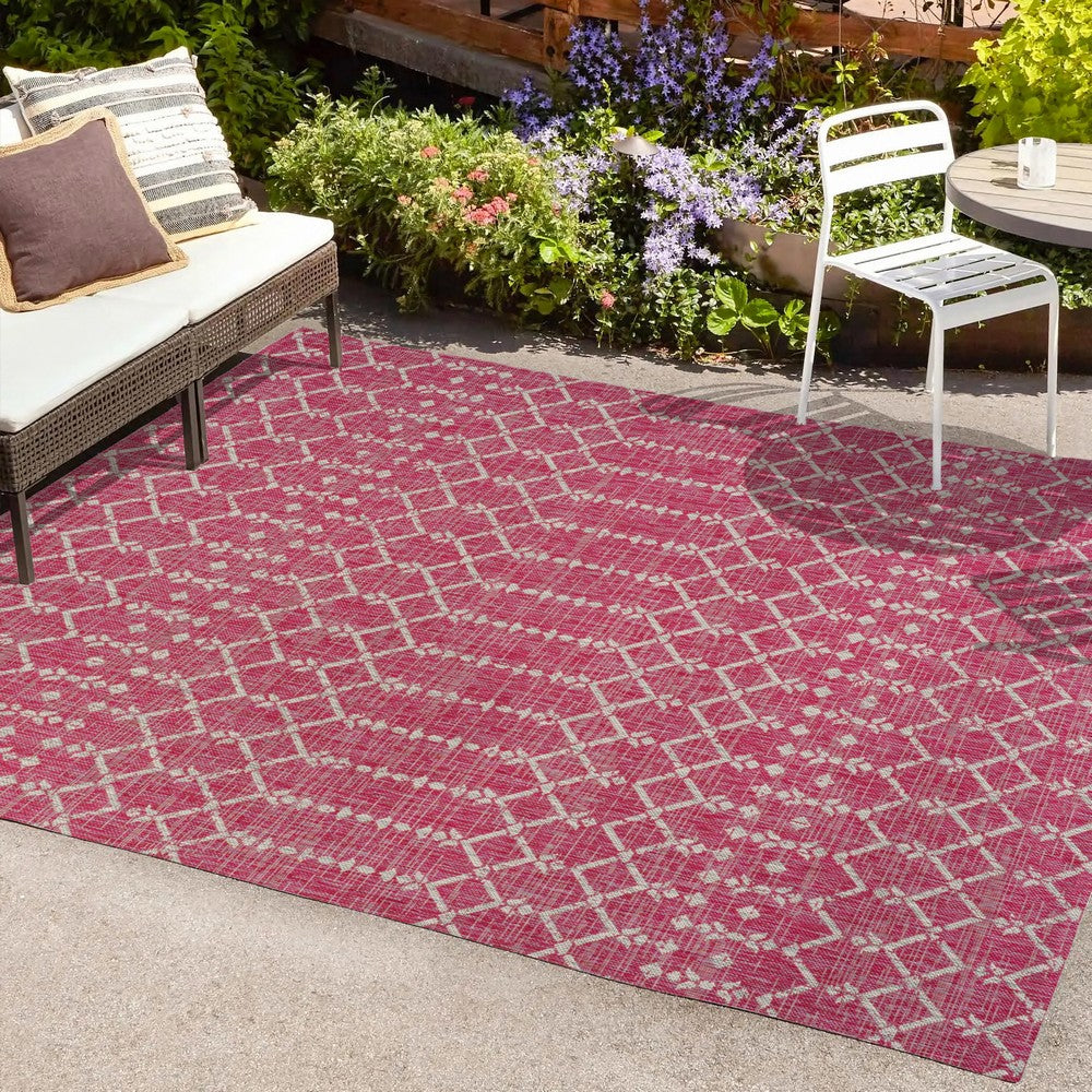 Dean Moroccan Geometric Textured Weave Indoor/outdoor Rug