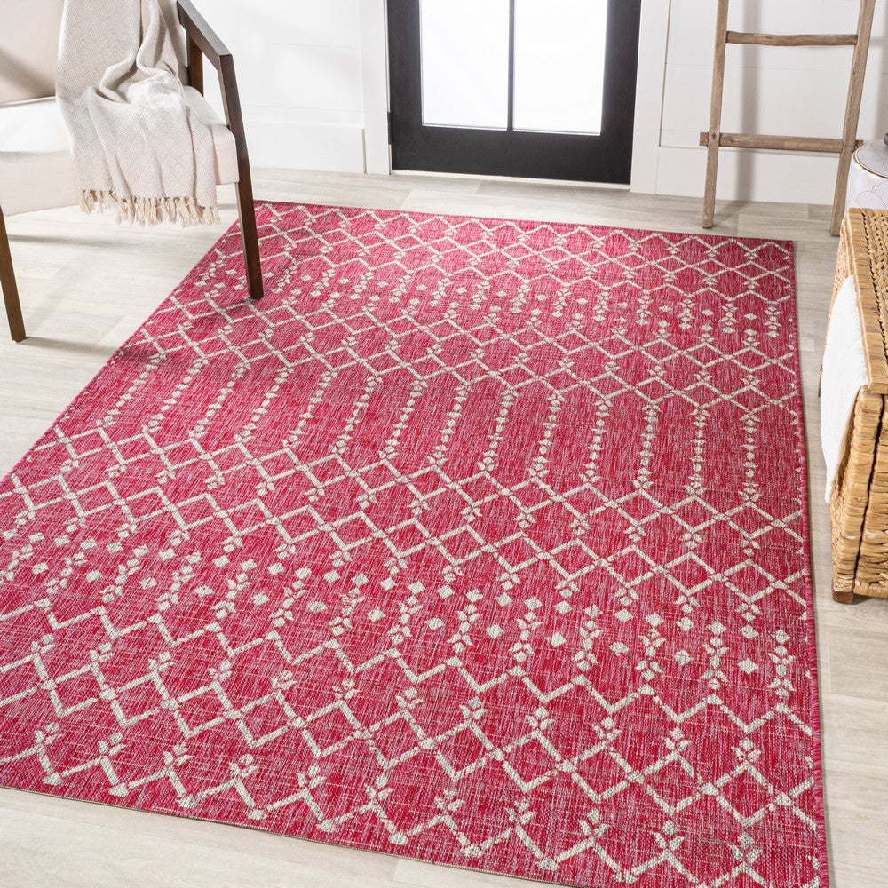 Dean Moroccan Geometric Textured Weave Indoor/outdoor Rug