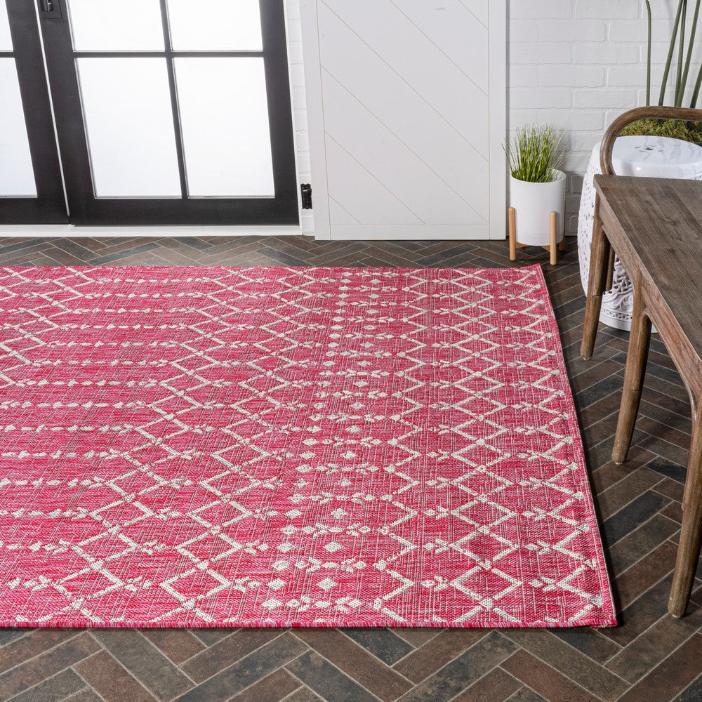 Dean Moroccan Geometric Textured Weave Indoor/outdoor Rug