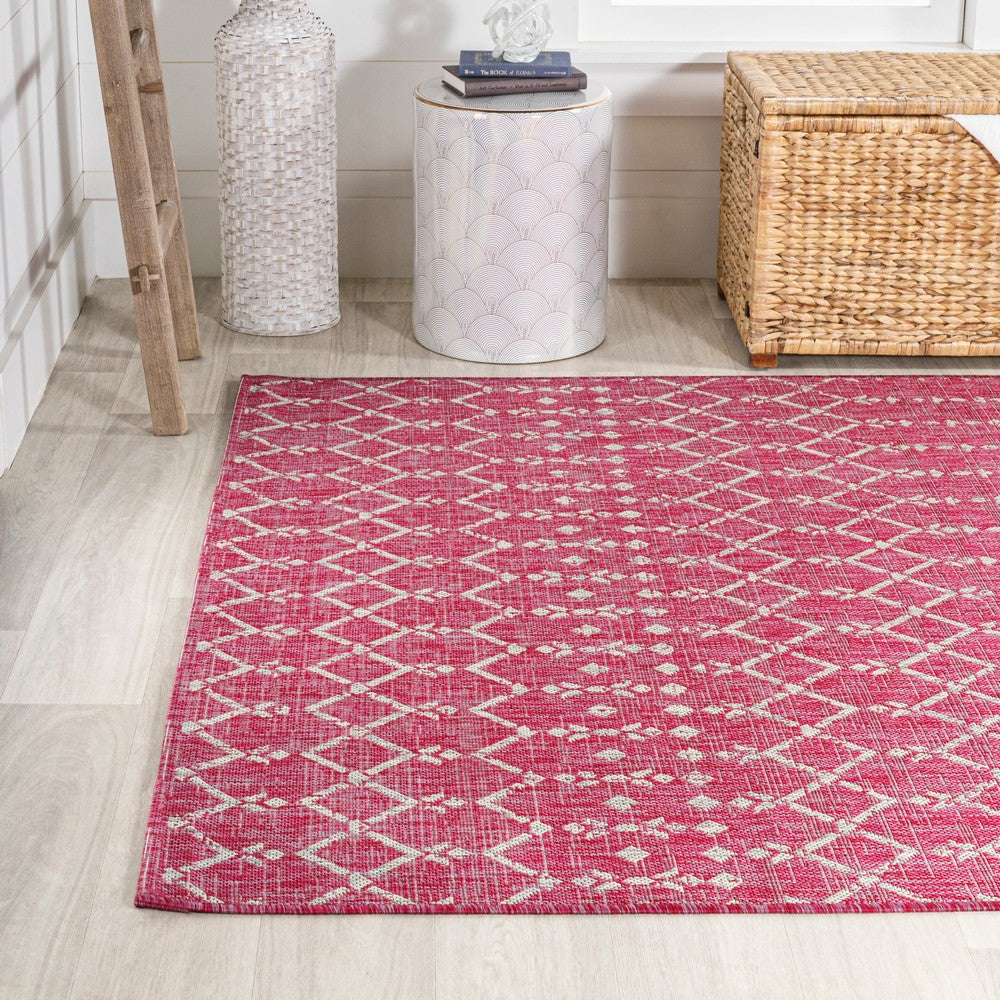 Dean Moroccan Geometric Textured Weave Indoor/outdoor Rug