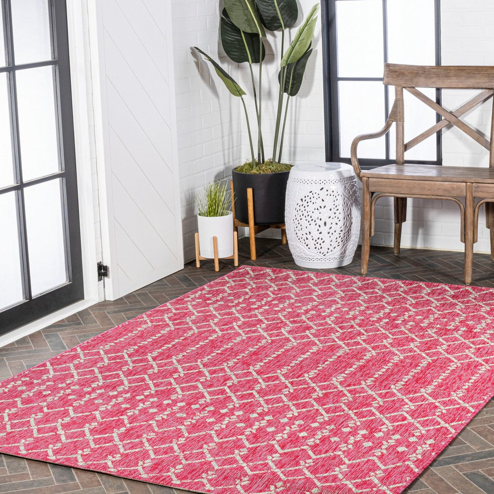Dean Moroccan Geometric Textured Weave Indoor/outdoor Rug