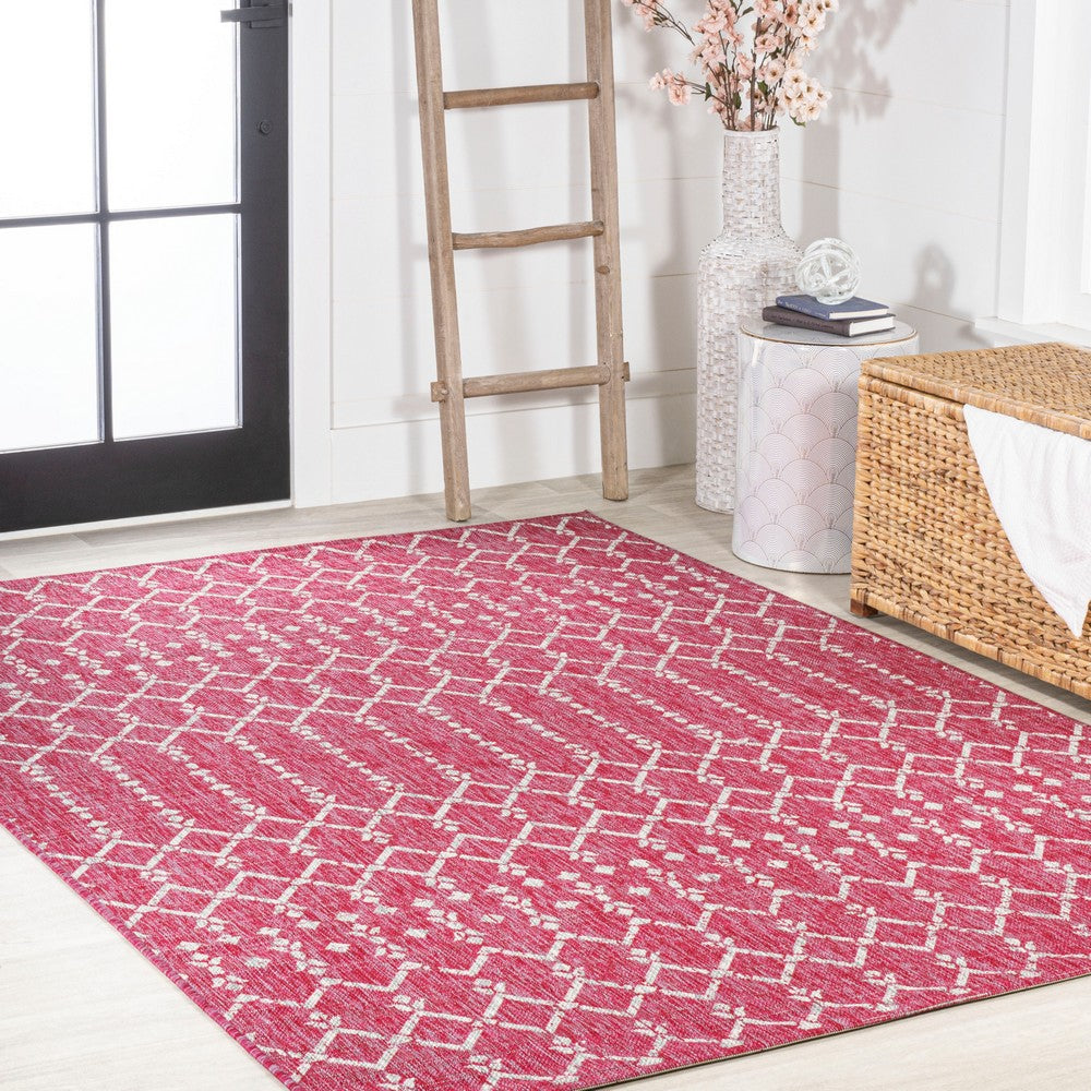 Dean Moroccan Geometric Textured Weave Indoor/outdoor Rug