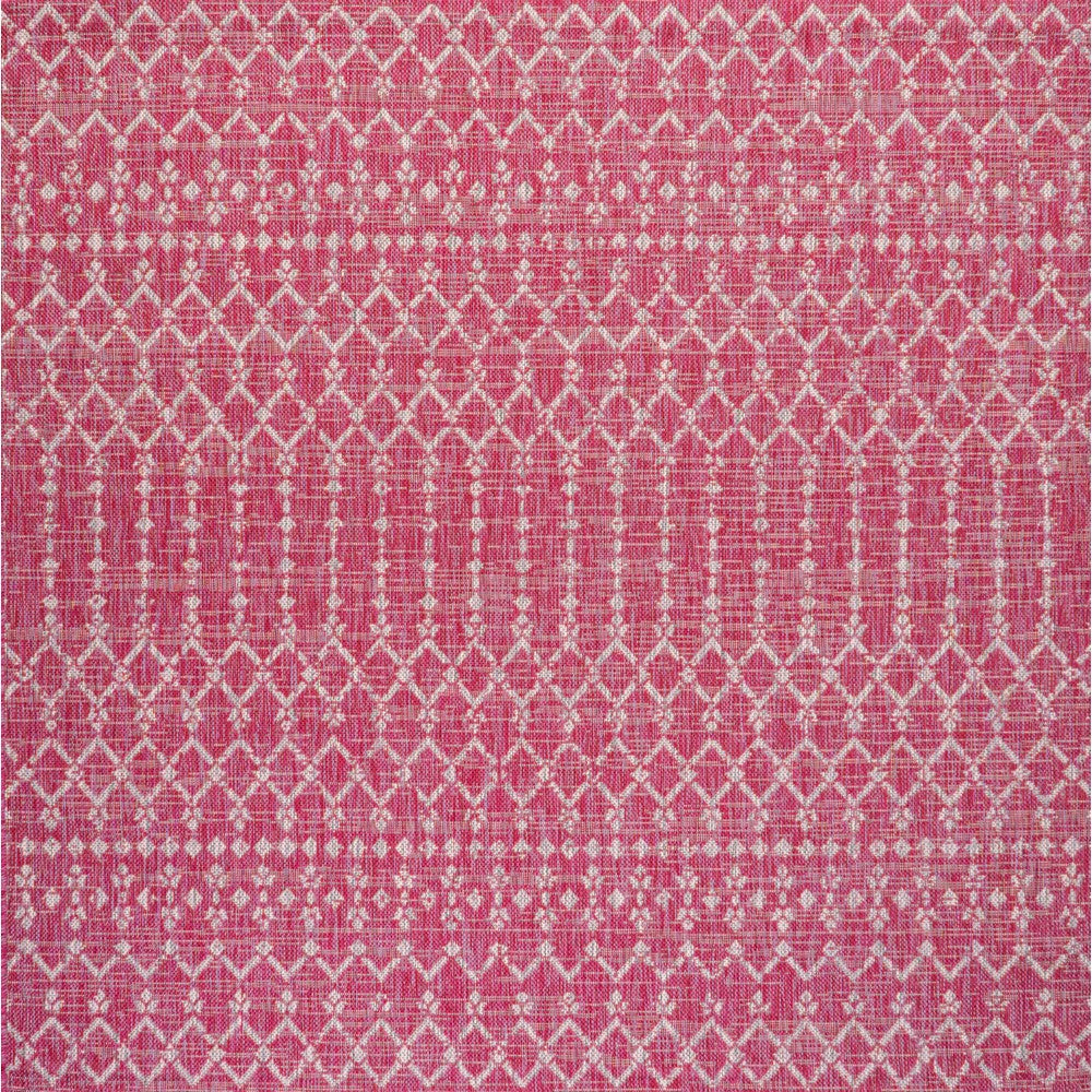 Dean Moroccan Geometric Textured Weave Indoor/outdoor Square Rug