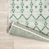 Dean Moroccan Geometric Textured Weave Indoor/outdoor Runner Rug