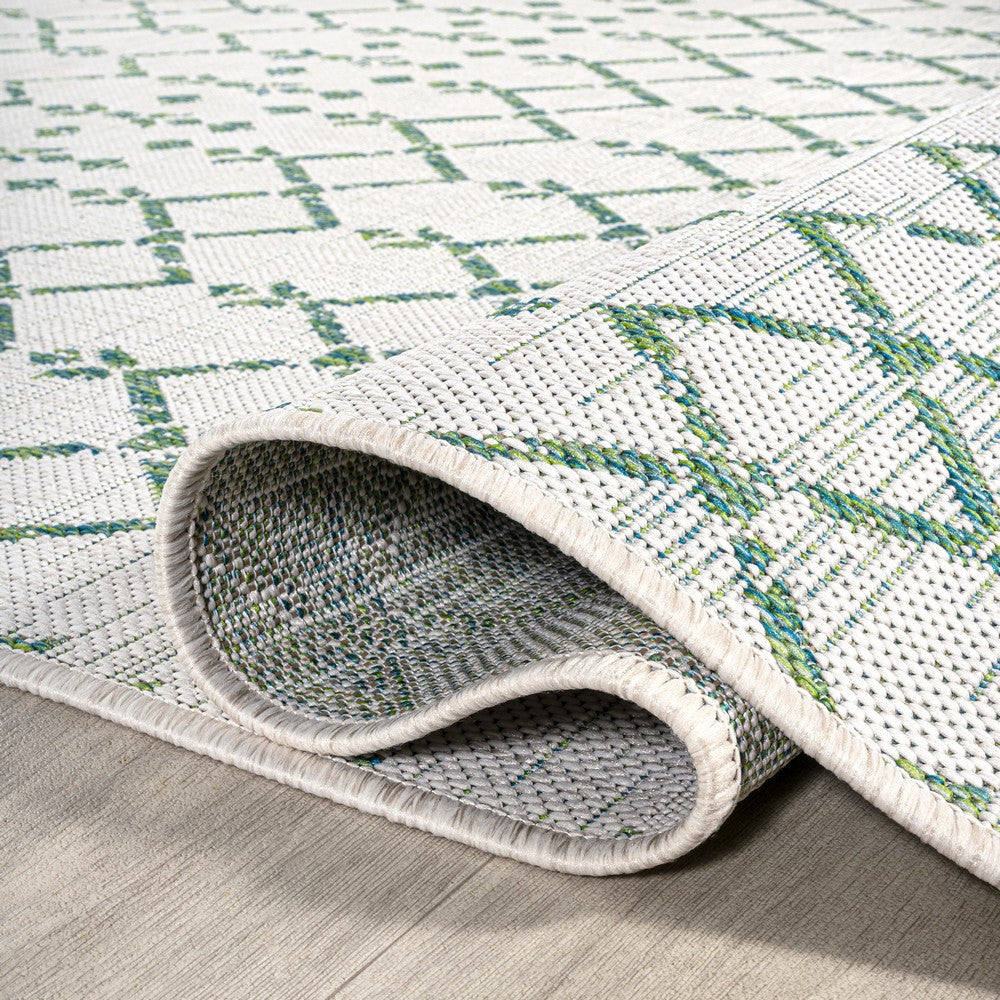 Dean Moroccan Geometric Textured Weave Indoor/outdoor Rug