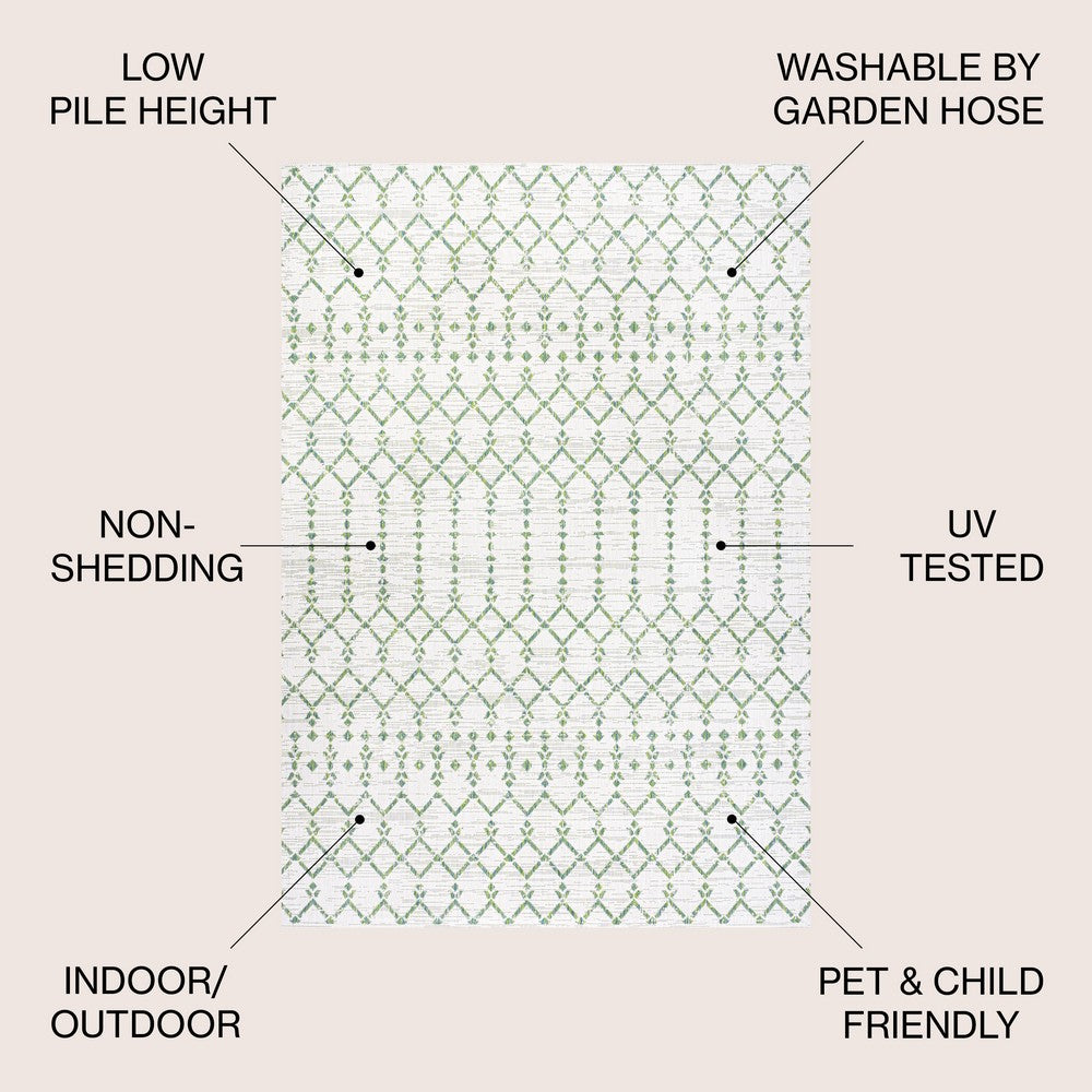 Dean Moroccan Geometric Textured Weave Indoor/outdoor Rug