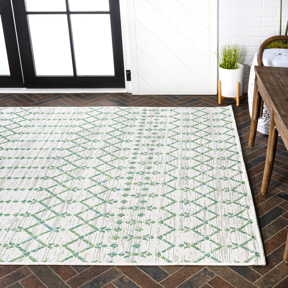 Dean Moroccan Geometric Textured Weave Indoor/outdoor Rug