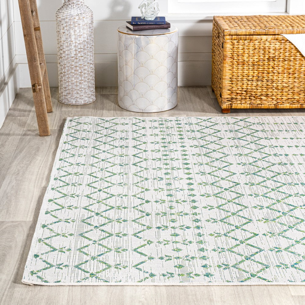 Dean Moroccan Geometric Textured Weave Indoor/outdoor Rug