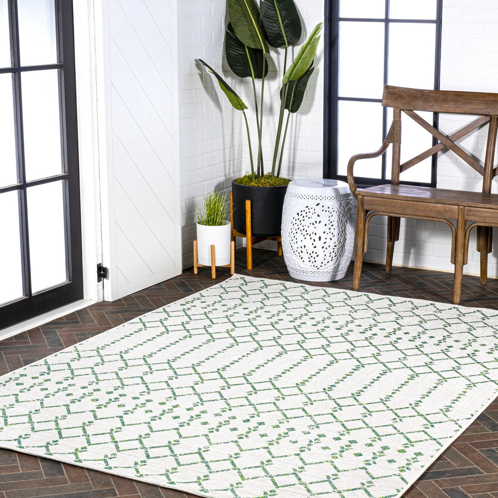 Dean Moroccan Geometric Textured Weave Indoor/outdoor Rug