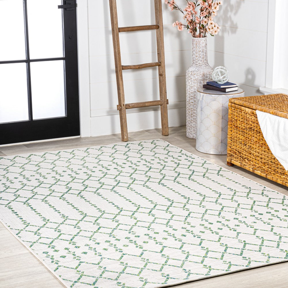 Dean Moroccan Geometric Textured Weave Indoor/outdoor Rug