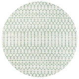 Dean Moroccan Geometric Textured Weave Indoor/outdoor Round Rug