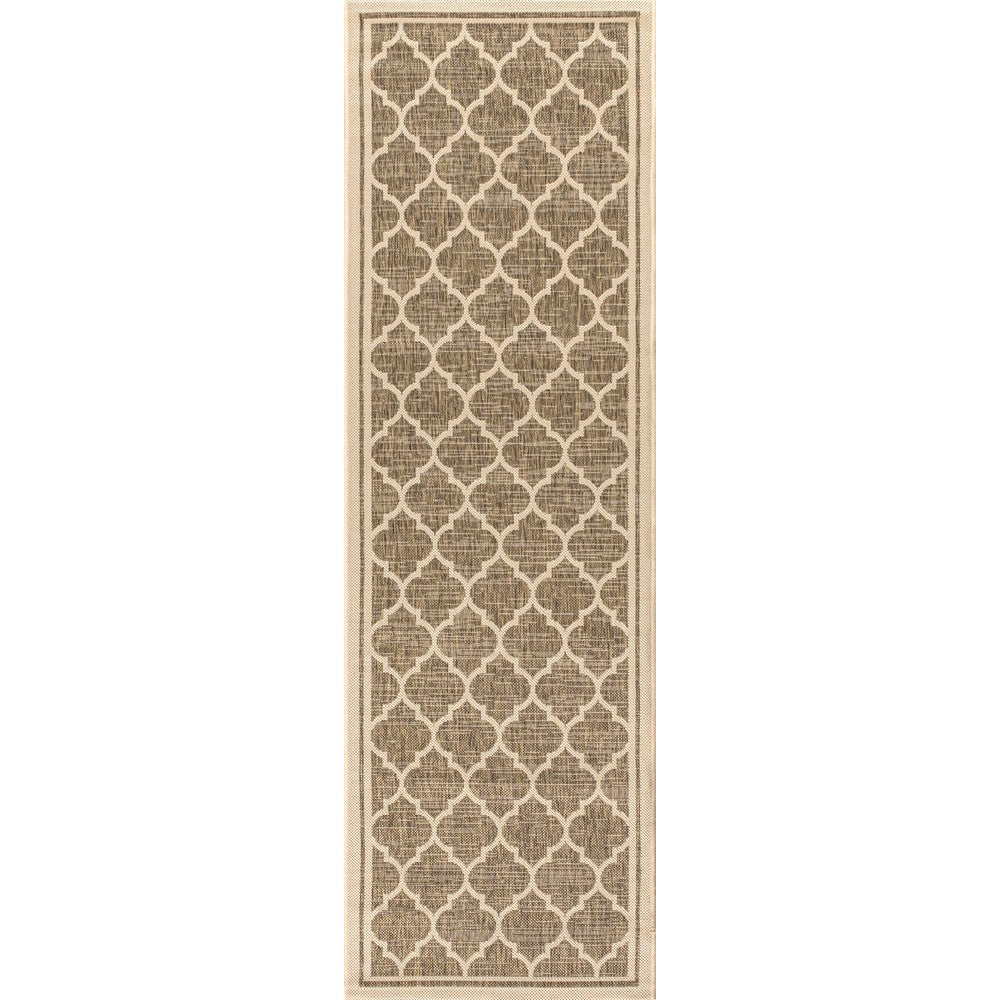 Matthews Moroccan Trellis Textured Weave Indoor/outdoor Runner Rug