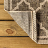 Matthews Moroccan Trellis Textured Weave Indoor/outdoor Square Rug