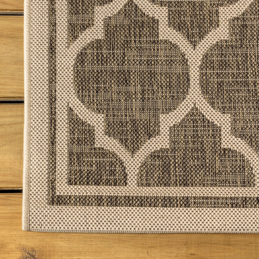 Matthews Moroccan Trellis Textured Weave Indoor/outdoor Square Rug