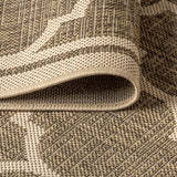 Matthews Moroccan Trellis Textured Weave Indoor/outdoor Round Rug