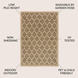 Matthews Moroccan Trellis Textured Weave Indoor/outdoor Area Rug