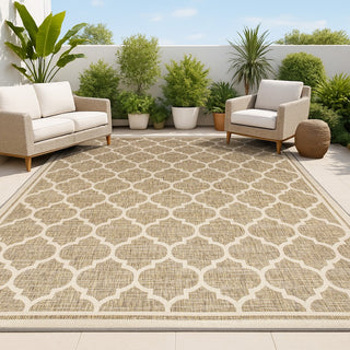 Matthews Moroccan Trellis Textured Weave Indoor/outdoor Area Rug