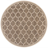 Matthews Moroccan Trellis Textured Weave Indoor/outdoor Round Rug