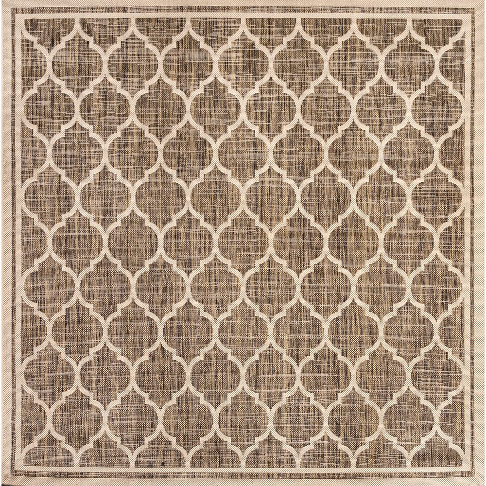 Matthews Moroccan Trellis Textured Weave Indoor/outdoor Square Rug