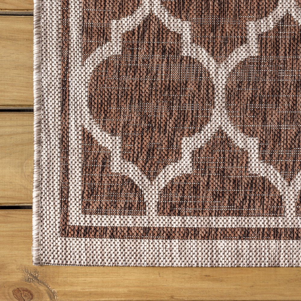 Matthews Moroccan Trellis Textured Weave Indoor/outdoor Square Rug
