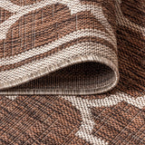 Matthews Moroccan Trellis Textured Weave Indoor/outdoor Square Rug