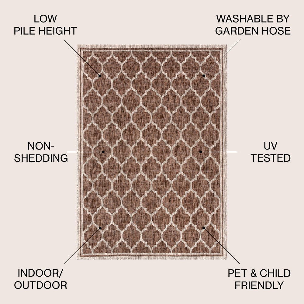 Matthews Moroccan Trellis Textured Weave Indoor/outdoor Area Rug