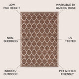Matthews Moroccan Trellis Textured Weave Indoor/outdoor Area Rug