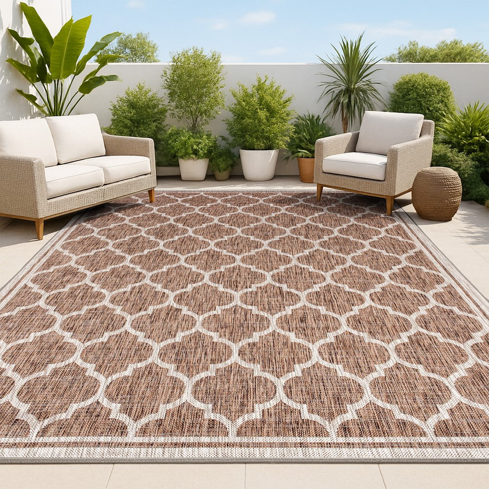 Matthews Moroccan Trellis Textured Weave Indoor/outdoor Area Rug