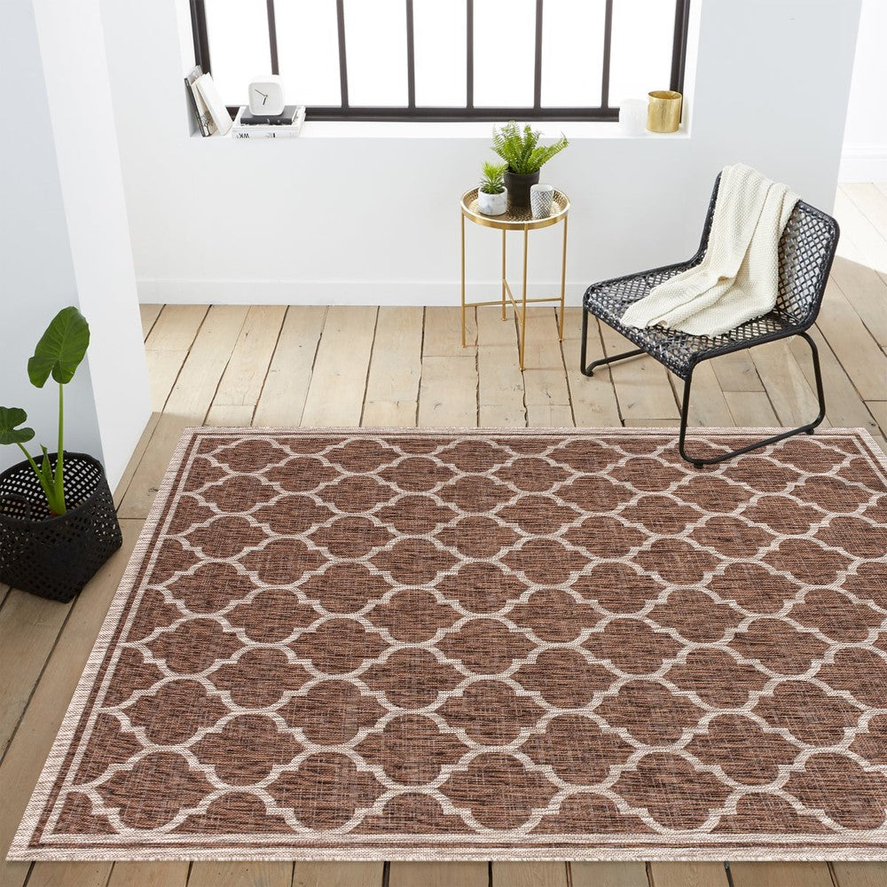 Matthews Moroccan Trellis Textured Weave Indoor/outdoor Area Rug