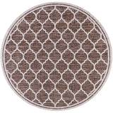 Matthews Moroccan Trellis Textured Weave Indoor/outdoor Round Rug