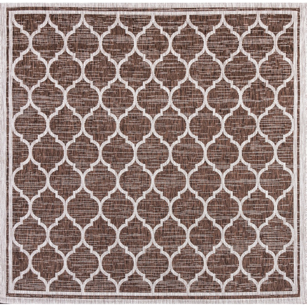 Matthews Moroccan Trellis Textured Weave Indoor/outdoor Square Rug