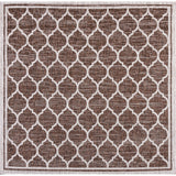 Matthews Moroccan Trellis Textured Weave Indoor/outdoor Square Rug
