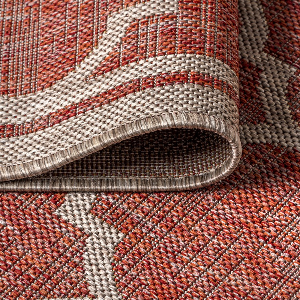 Matthews Moroccan Trellis Textured Weave Indoor/outdoor Square Rug
