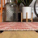 Matthews Moroccan Trellis Textured Weave Indoor/outdoor Round Rug