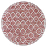 Matthews Moroccan Trellis Textured Weave Indoor/outdoor Round Rug