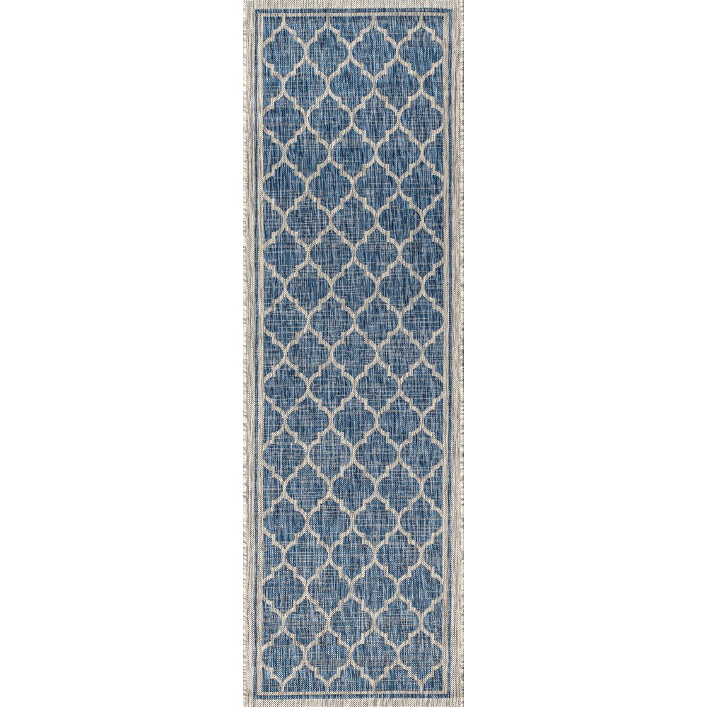 Matthews Moroccan Trellis Textured Weave Indoor/outdoor Runner Rug