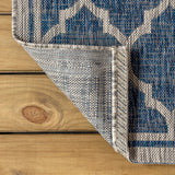 Matthews Moroccan Trellis Textured Weave Indoor/outdoor Square Rug