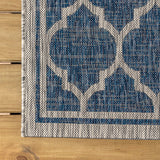 Matthews Moroccan Trellis Textured Weave Indoor/outdoor Square Rug