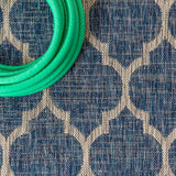 Matthews Moroccan Trellis Textured Weave Indoor/outdoor Square Rug