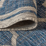 Matthews Moroccan Trellis Textured Weave Indoor/outdoor Square Rug
