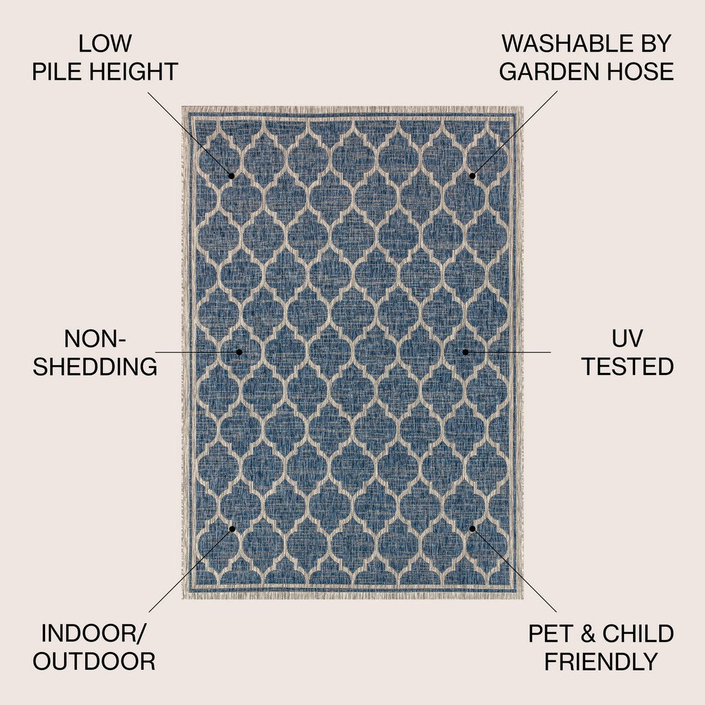 Matthews Moroccan Trellis Textured Weave Indoor/outdoor Area Rug